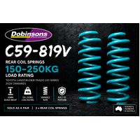 Dobinsons 50mm Raised Rear Coil Springs 150–250kg – Toyota LandCruiser Prado 250 Series